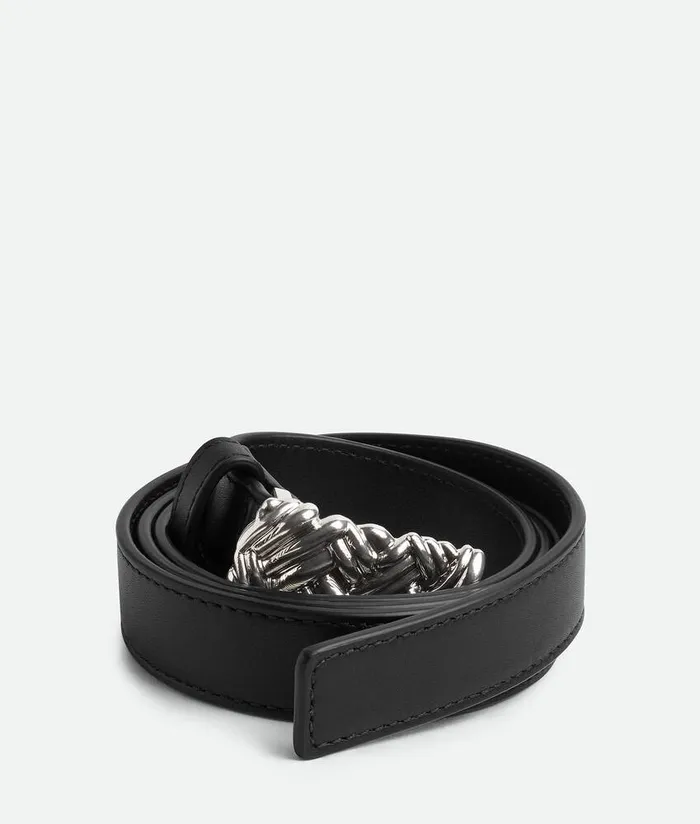 Women Belts Bottega Veneta Intreccio Belt Black