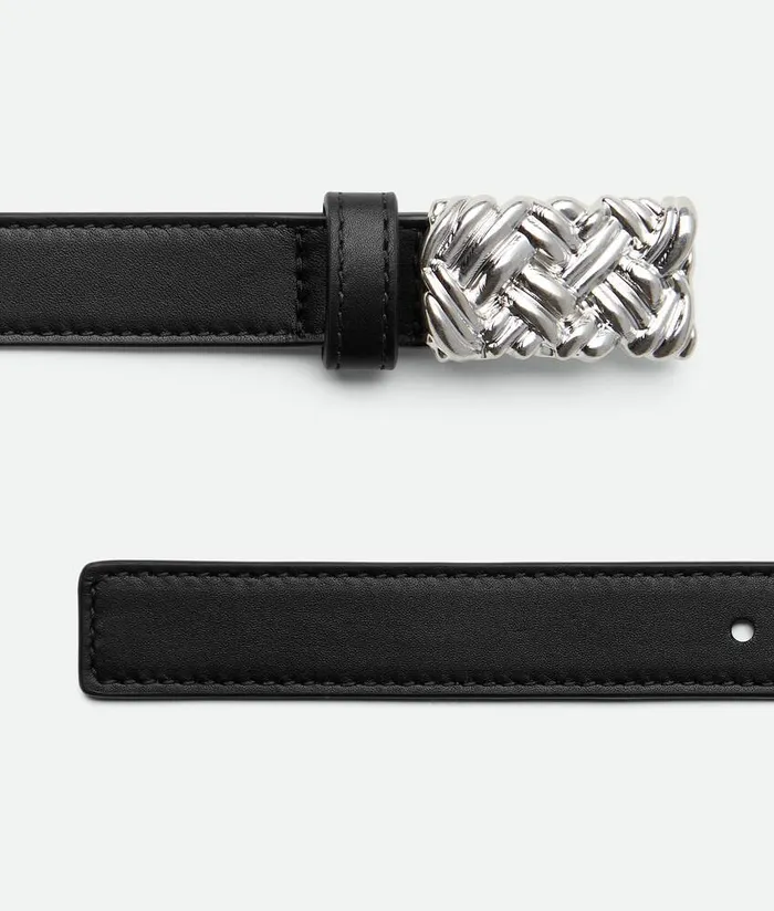 Women Belts Bottega Veneta Intreccio Belt Black