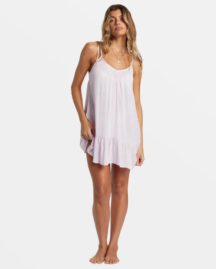 Women Billabong Dresses Beach Vibes Beach CoverUp Iced Lavender Women Billabong Dresses Beach Vibes Beach CoverUp Iced Lavender