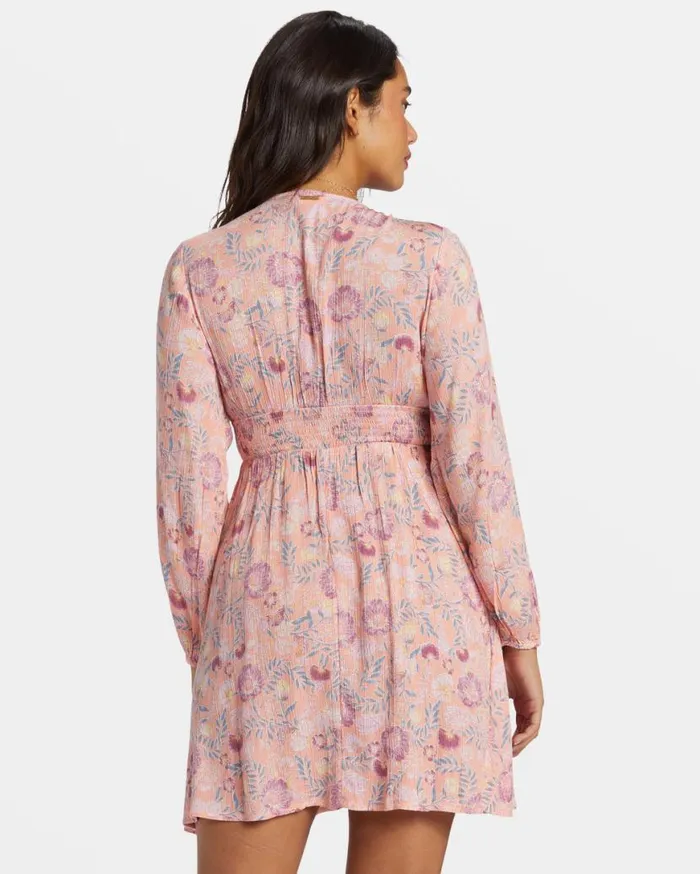Women Billabong Dresses In Ur Dreams LongSleeve Mini Dress Peach Paradise Women Billabong Dresses In Ur Dreams LongSleeve Mini Dress Peach Paradise