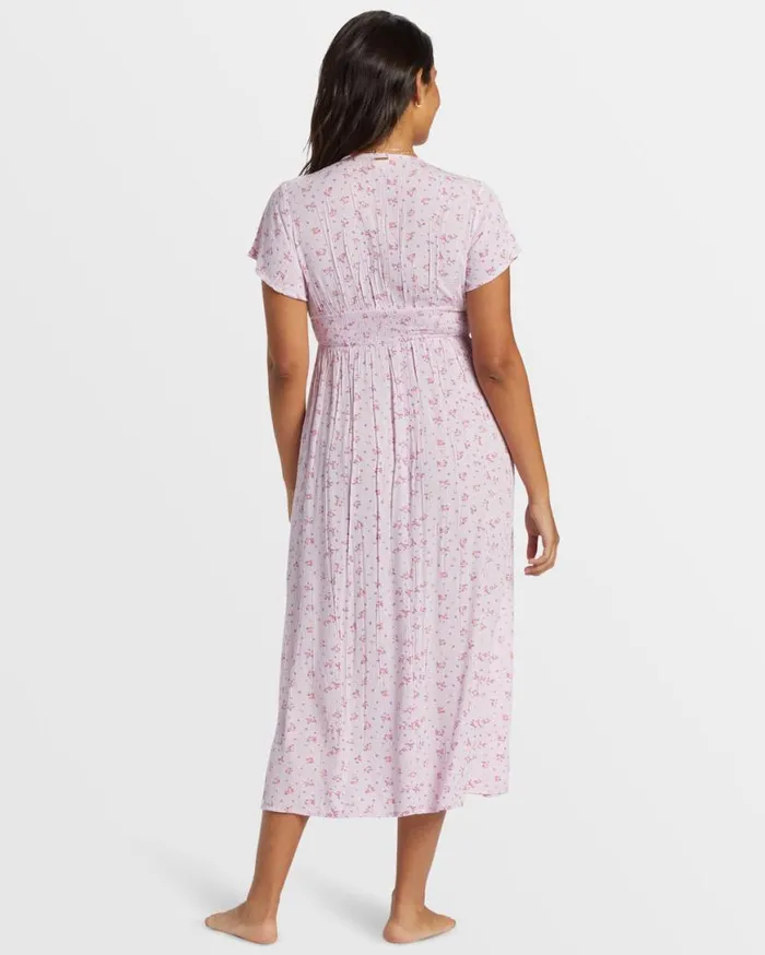 Women Billabong Dresses Morning Sky Midi Dress Iced Lavender Women Billabong Dresses Morning Sky Midi Dress Iced Lavender