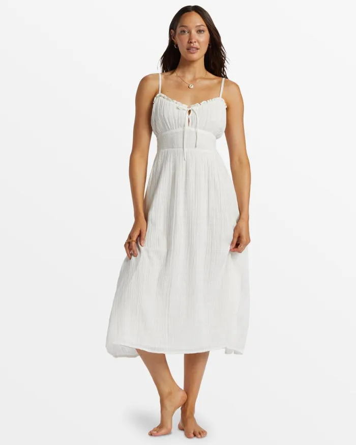 Women Billabong Dresses Pretty Perfect Sweetheart Midi Dress Salt Crystal Women Billabong Dresses Pretty Perfect Sweetheart Midi Dress Salt Crystal
