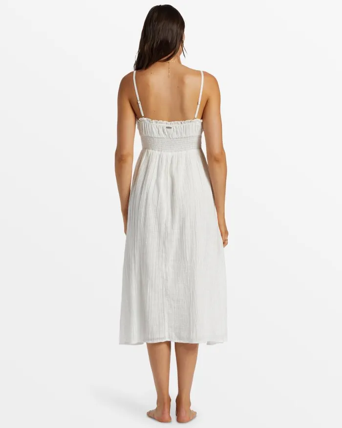 Women Billabong Dresses Pretty Perfect Sweetheart Midi Dress Salt Crystal Women Billabong Dresses Pretty Perfect Sweetheart Midi Dress Salt Crystal