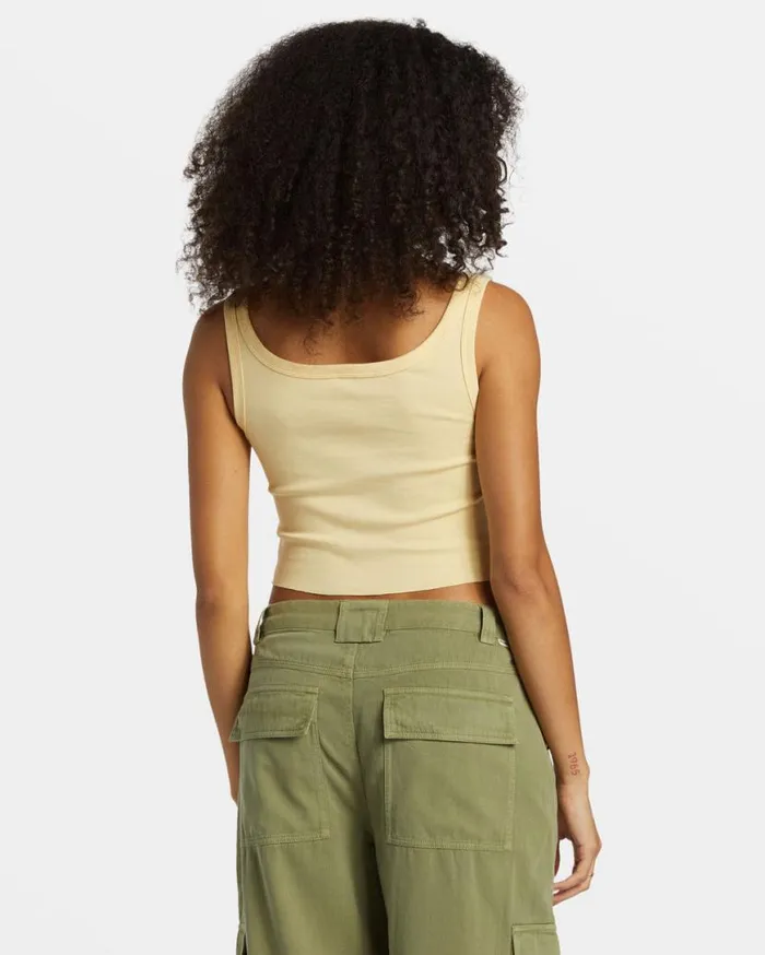 Women Billabong Graphic Tees and Tanks Escape To Nature Cropped Tank Top Retro Yellow Women Billabong Graphic Tees and Tanks Escape To Nature Cropped Tank Top Retro Yellow