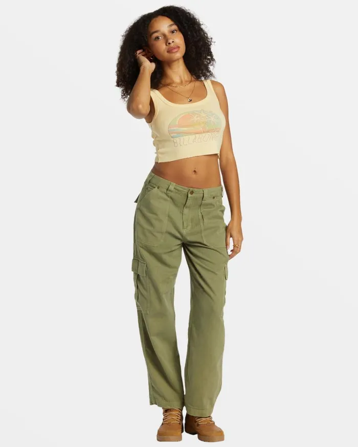 Women Billabong Graphic Tees and Tanks Escape To Nature Cropped Tank Top Retro Yellow Women Billabong Graphic Tees and Tanks Escape To Nature Cropped Tank Top Retro Yellow
