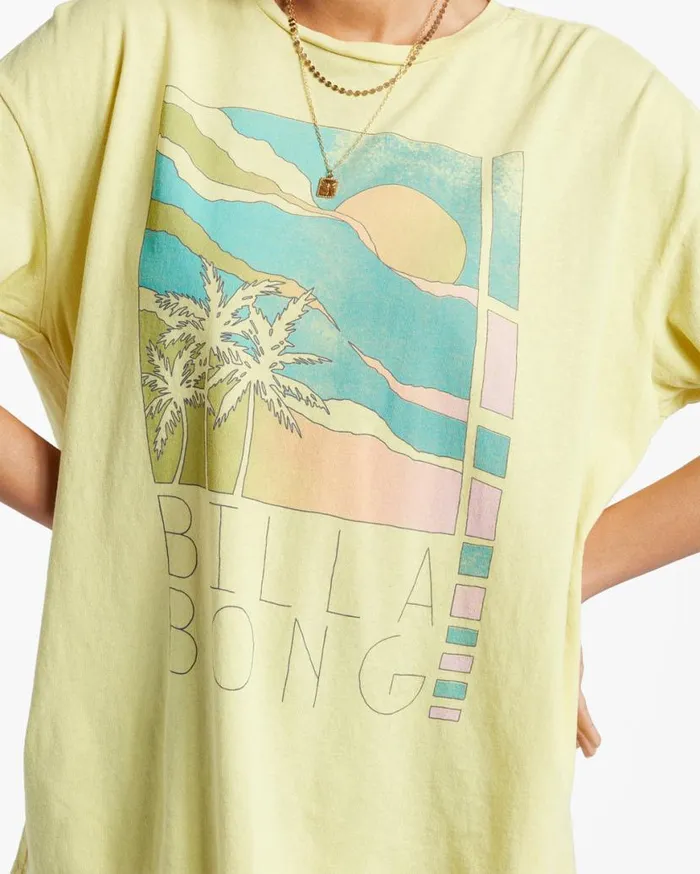 Women Billabong Graphic Tees and Tanks Rainbow Skies TShirt Limelight Women Billabong Graphic Tees and Tanks Rainbow Skies TShirt Limelight