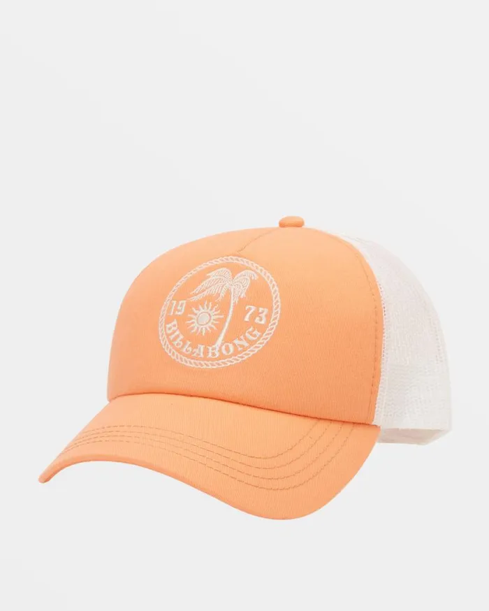 Women Billabong Hats and Beanies Aloha Forever Trucker Hat Peach Paradise Women Billabong Hats and Beanies Aloha Forever Trucker Hat Peach Paradise