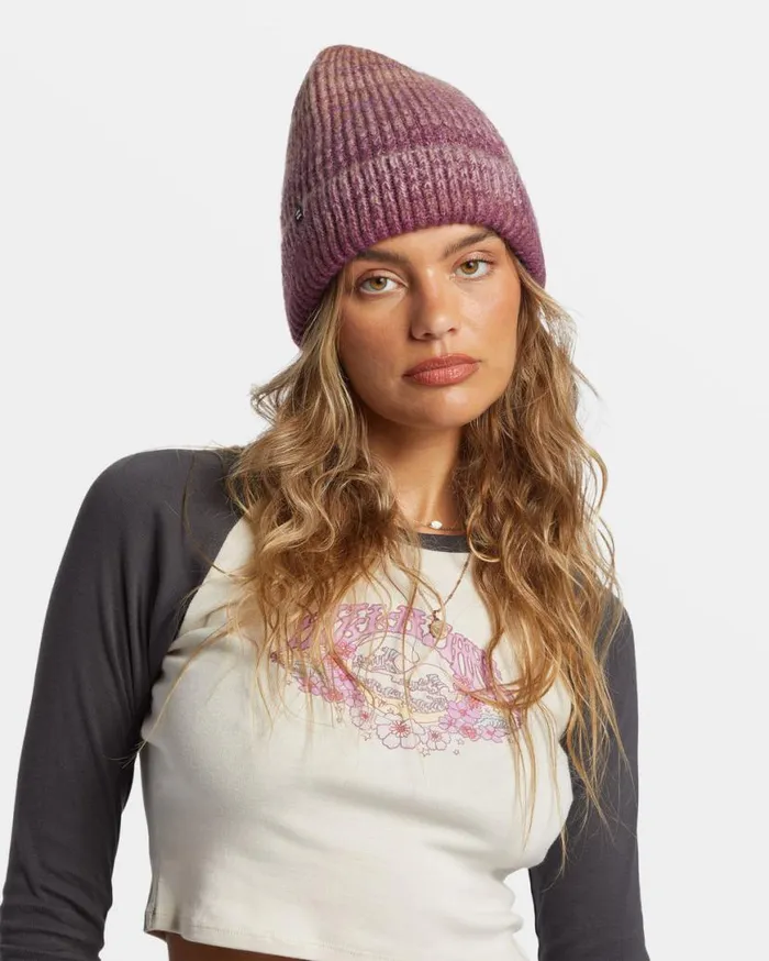 Women Billabong Hats and Beanies Even Tide Cuff Beanie Multi