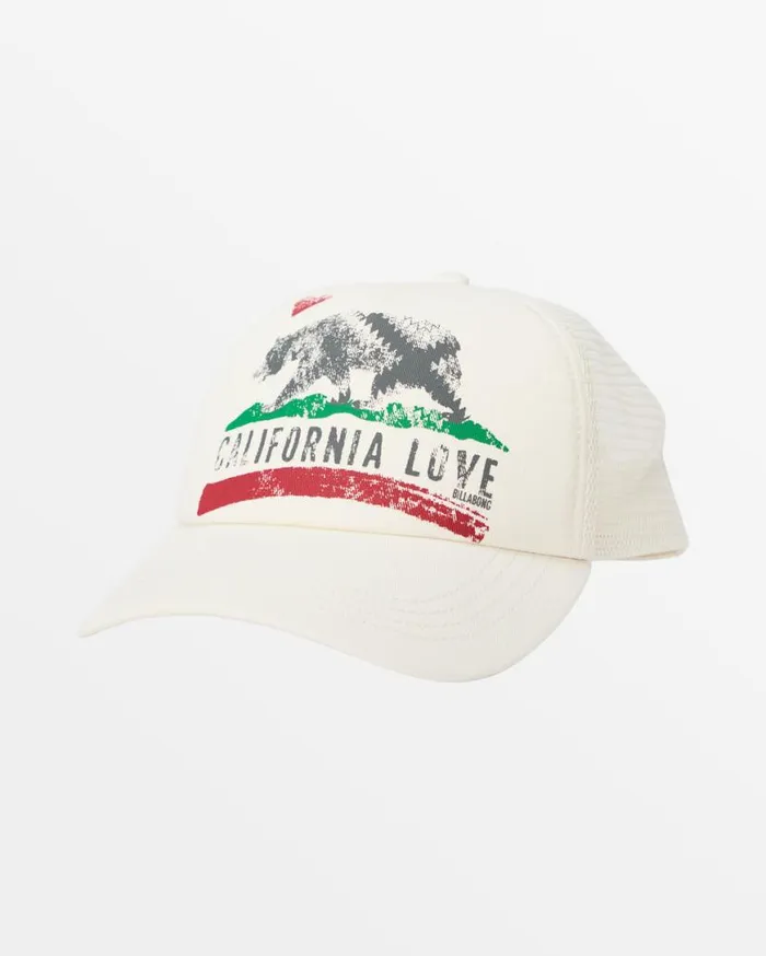 Women Billabong Hats and Beanies Pitstop Trucker Hat White