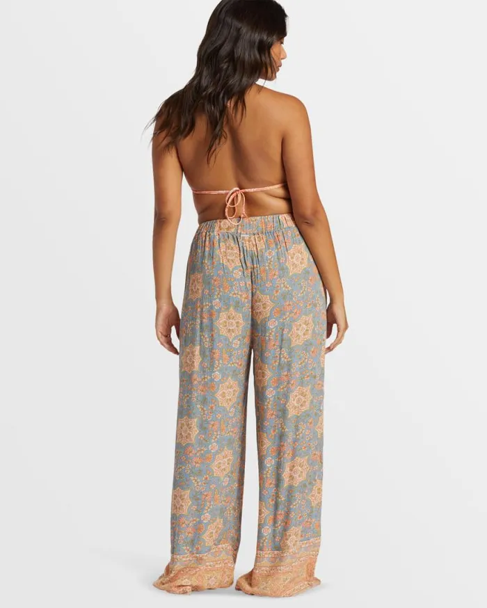 Women Billabong Jeans and Pants Follow Me 2 Elastic Waist Pants Western Sky Women Billabong Jeans and Pants Follow Me 2 Elastic Waist Pants Western Sky