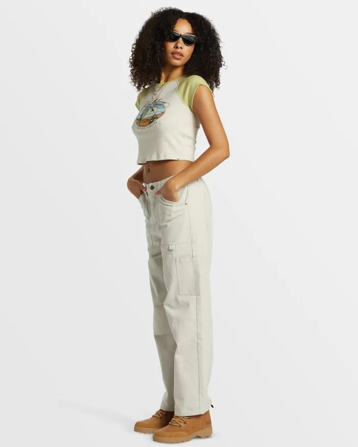 Women Billabong Jeans and Pants Leia Cargo Pants Moonlight Women Billabong Jeans and Pants Leia Cargo Pants Moonlight
