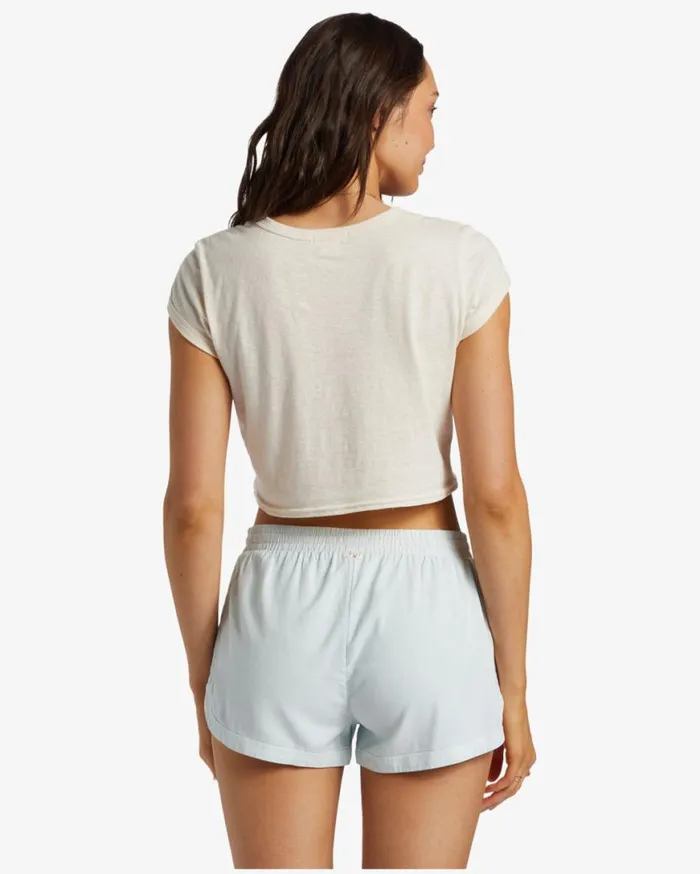 Women Billabong Shorts Road Trippin Elastic Waist Shorts Dusk Blue Women Billabong Shorts Road Trippin Elastic Waist Shorts Dusk Blue