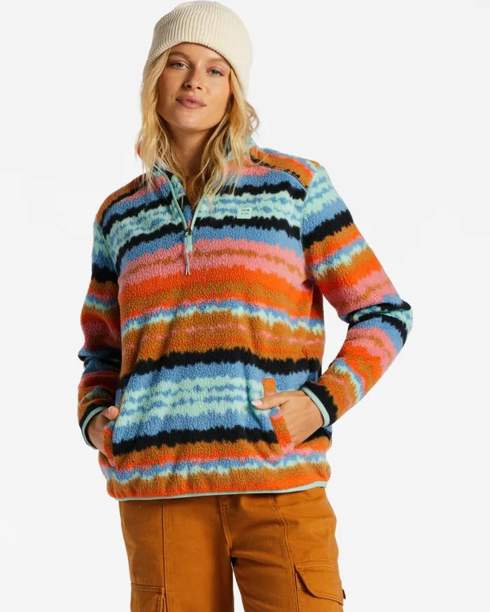 Women Billabong Sweatshirts and Fleece ADiv Boundary Mock 3 HalfZip Pullover Sweatshirt Shallow Sea Women Billabong Sweatshirts and Fleece ADiv Boundary Mock 3 HalfZip Pullover Sweatshirt Shallow Sea