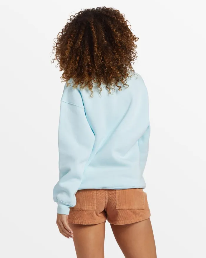 Women Billabong Sweatshirts and Fleece Island Life Crew Neck Sweatshirt Blue Glow Women Billabong Sweatshirts and Fleece Island Life Crew Neck Sweatshirt Blue Glow