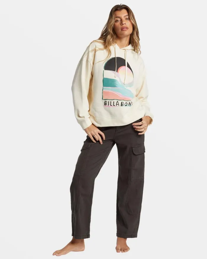 Women Billabong Sweatshirts and Fleece Keep It Up Hoodie White Cap Women Billabong Sweatshirts and Fleece Keep It Up Hoodie White Cap