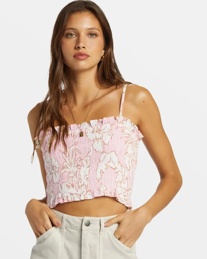 Women Billabong Tops Last Rays Crop Top Feelin Peachy Women Billabong Tops Last Rays Crop Top Feelin Peachy