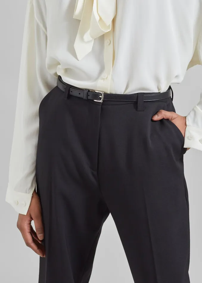 Women Bottoms The Frankie Shop Lyra Flared Pants 8211 Black