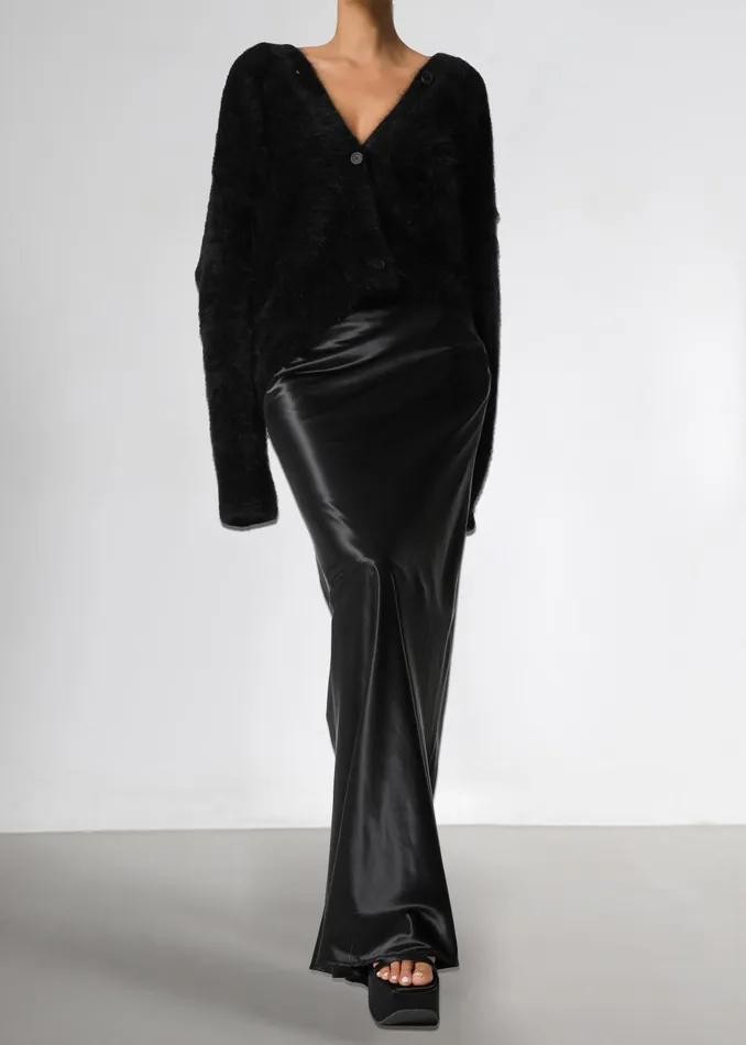 Women Bottoms The Frankie Shop Renesmee Satin Skirt 8211 Black