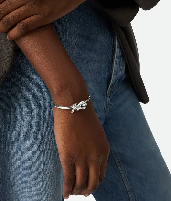 Women Bracelets Bottega Veneta Knot Bracelet Silver