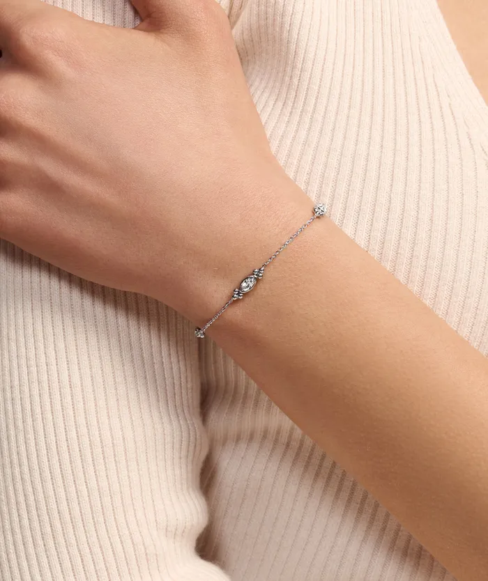 Women Bracelets Olivia Burton Dainty Silver Tone Bracelet