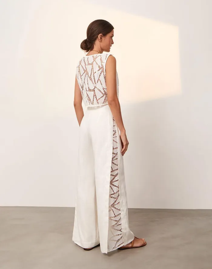 Women Bree Pants 8211 Off White ViX Paula Hermanny Matching Sets