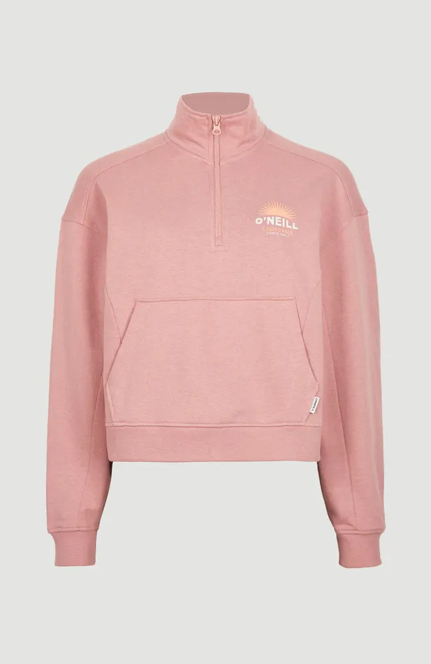 Women Bunji Half Zip Crew Sweatshirt Pink O039Neill Sweaters and Hoodies Women Bunji Half Zip Crew Sweatshirt Pink O039Neill Sweaters and Hoodies
