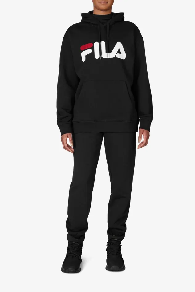Women Classic Relaxed Fila Logo Hoodie Fila Matching Sets