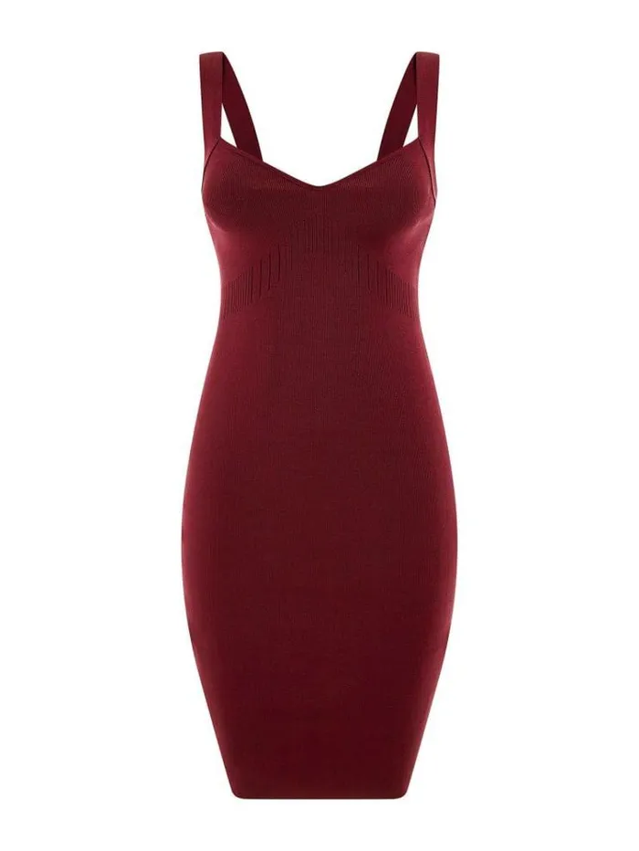 Women Closefitting Sweater Dress Red Guess Dresses And Jumpsuits