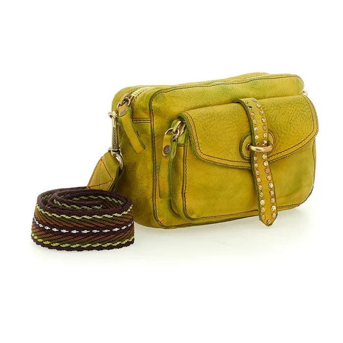 Women Crossbody Bags Campomaggi Kura Yellow Women Crossbody Bags Campomaggi Kura Yellow