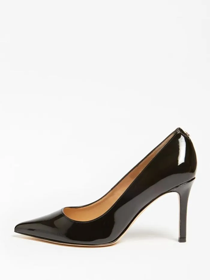 Women Dafne Patent Court Shoe Black Guess Heels