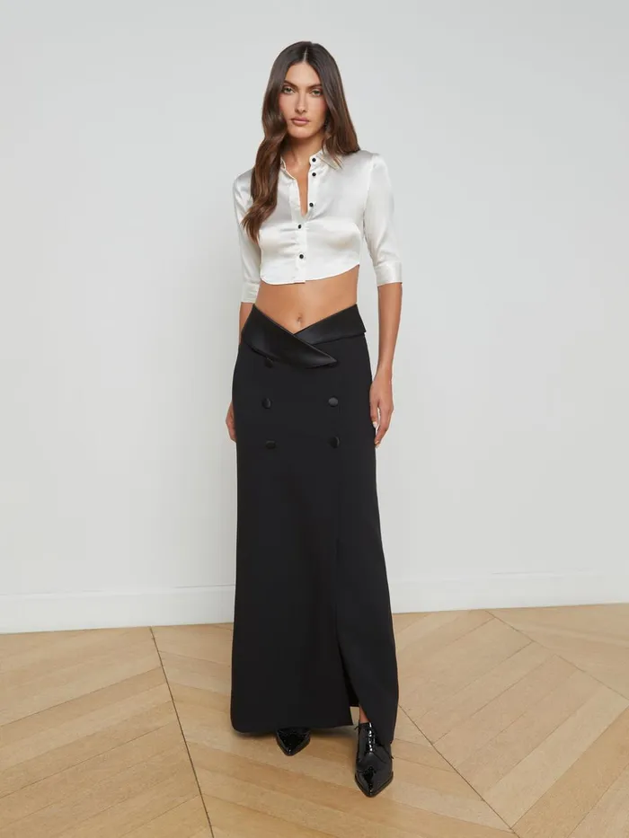 Women Diara Tuxedo Skirt Black L039Agence Skirts