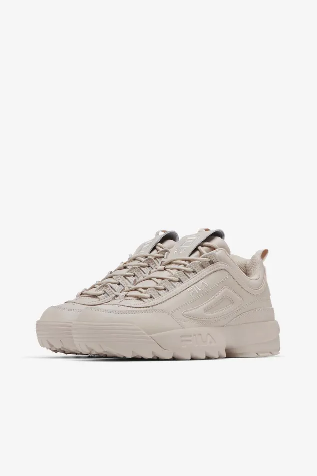 Women Disruptor 2 Premium 063 Silver Gray Silver Gray White Sand Fila Sneakers