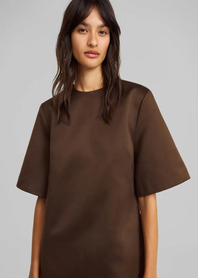 Women Dresses The Frankie Shop By Malene Birger Harperz Dress 8211 Dark Mahogany