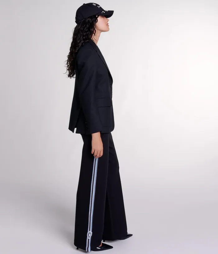 Women Embroidered Suit Jacket Maje Blazers and Jackets