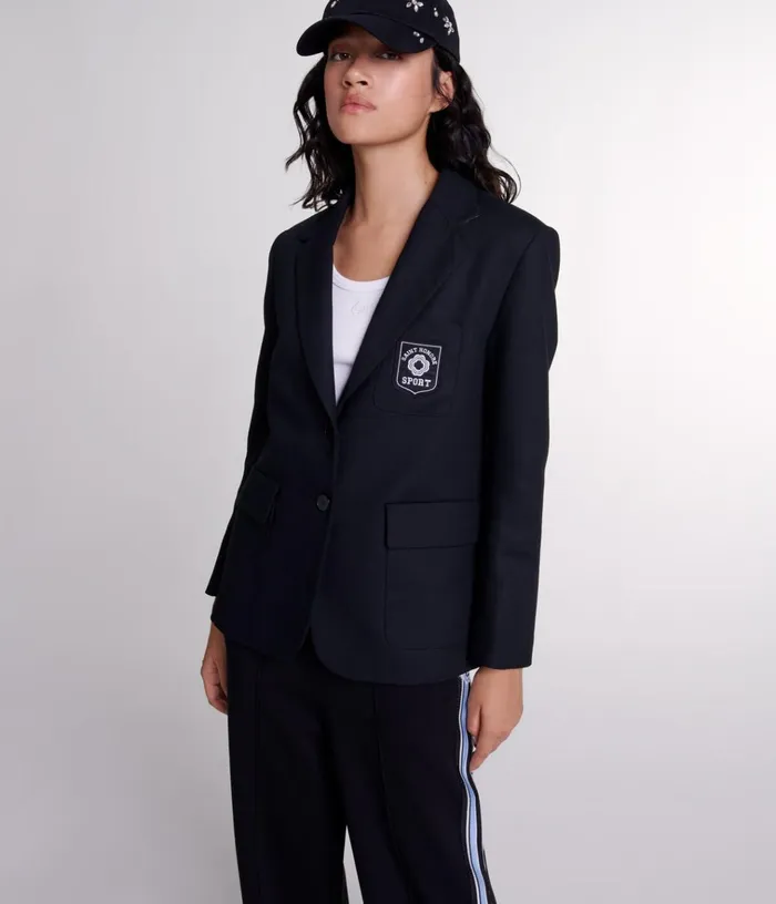 Women Embroidered Suit Jacket Maje Blazers and Jackets