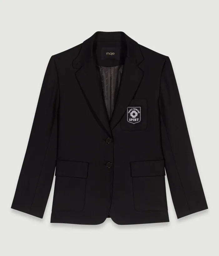 Women Embroidered Suit Jacket Maje Blazers and Jackets