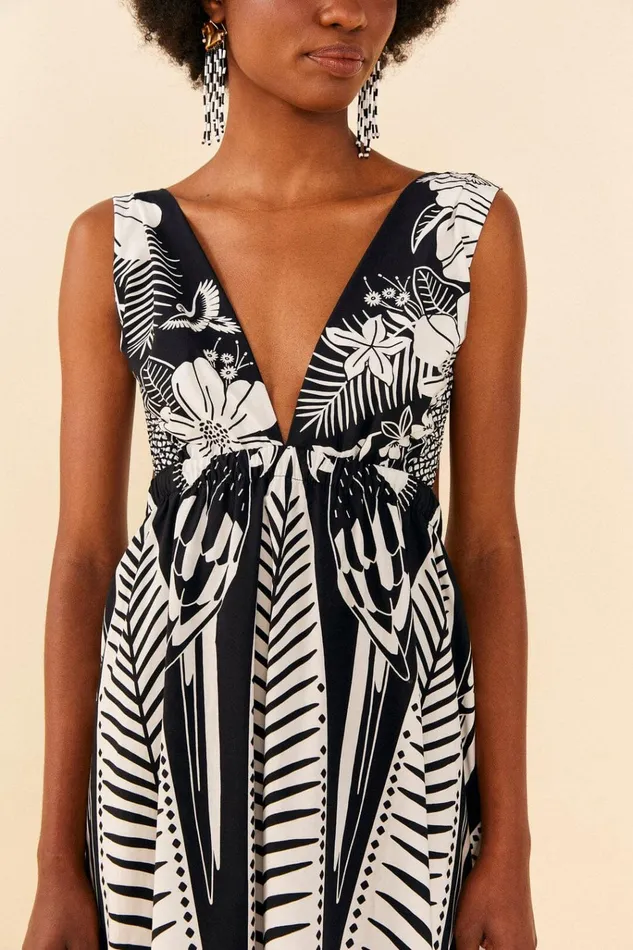 Women Farm Rio Maxi Dresses Black Macaw Elegance Maxi Dress