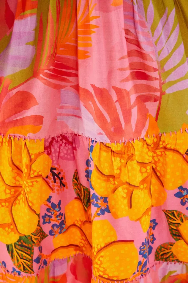 Women Farm Rio Maxi Dresses Mixed Pink Prints Maxi Dress