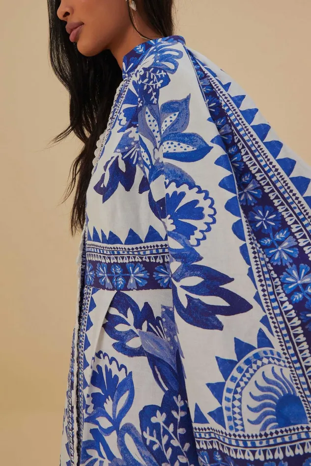 Women Farm Rio Maxi Dresses OffWhite Flora Tapestry Lenzing Ecovero Euroflax Maxi Dress