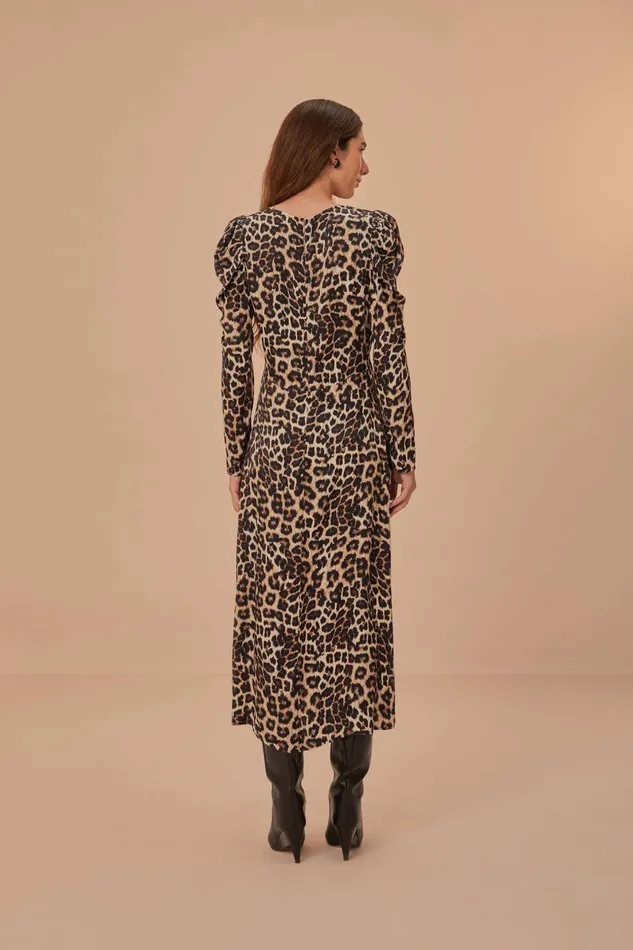 Women Farm Rio Midi Dresses Cream Natural Skin Lenzing Ecovero Viscose Midi Dress