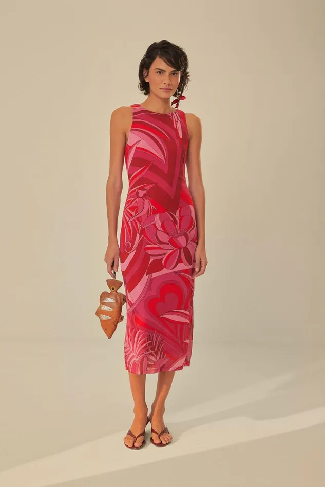 Women Farm Rio Midi Dresses Red Endless Summer Tulle Midi Dress