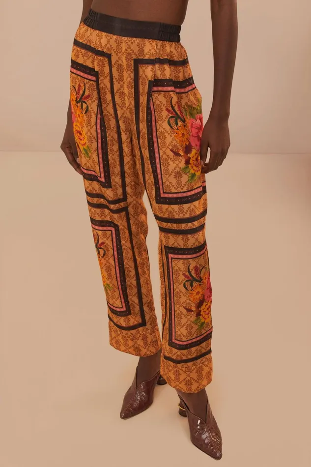 Women Farm Rio Pants Brown Charming Garden Scarves Pants