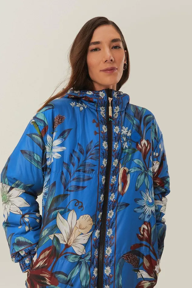 Women Farm Rio Puffer Jackets Reversible Cashew Mandala Puffer Jacket