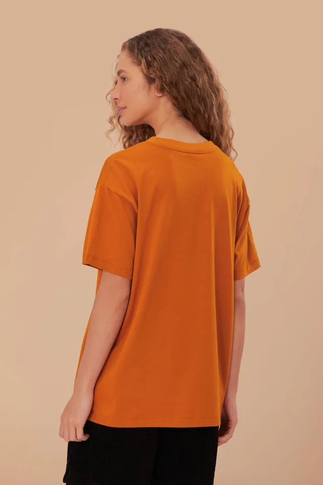 Women Farm Rio TShirts Brown Toucan Organic Cotton Relaxed TShirt