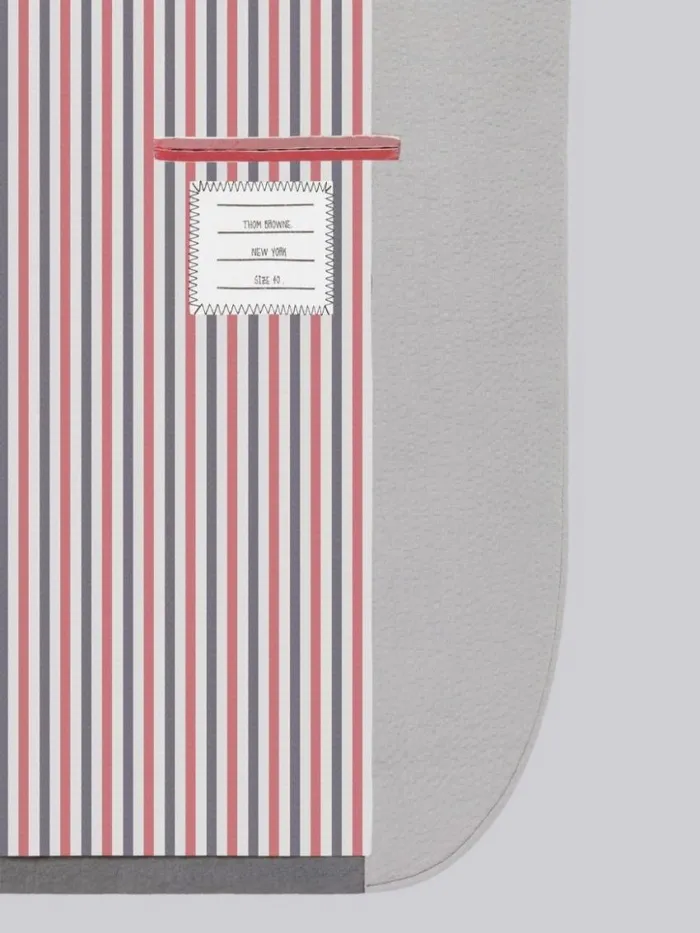 Women Funmix Seersucker Oversized Sack Sport Coat Silver Thom Browne Jackets