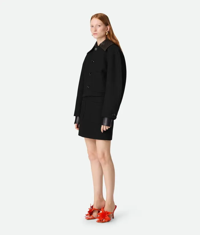 Women Jackets Bottega Veneta Cotton Cropped Jacket Black