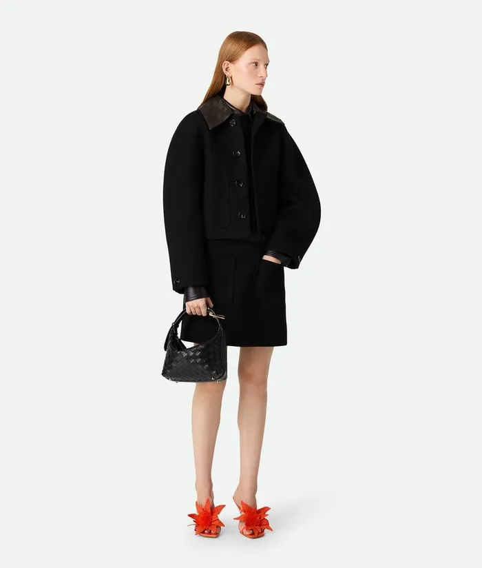 Women Jackets Bottega Veneta Cotton Cropped Jacket Black