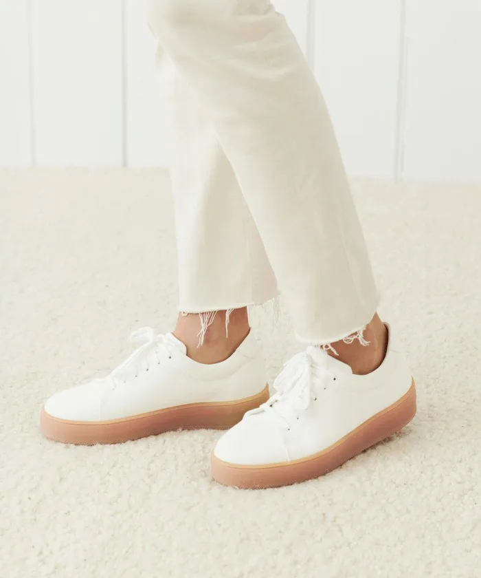 Women Jenni Kayne Flats and Loafers Canvas Skater Sneaker Cream