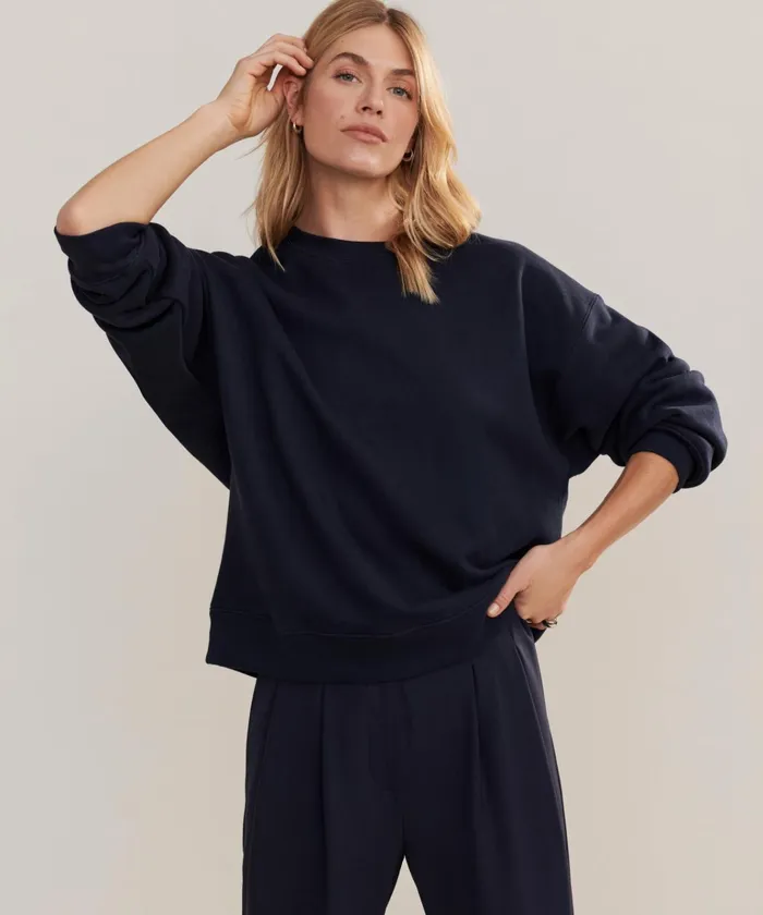 Women Jenni Kayne Lounge and Sweatshirts Marina Sweatshirt Navy