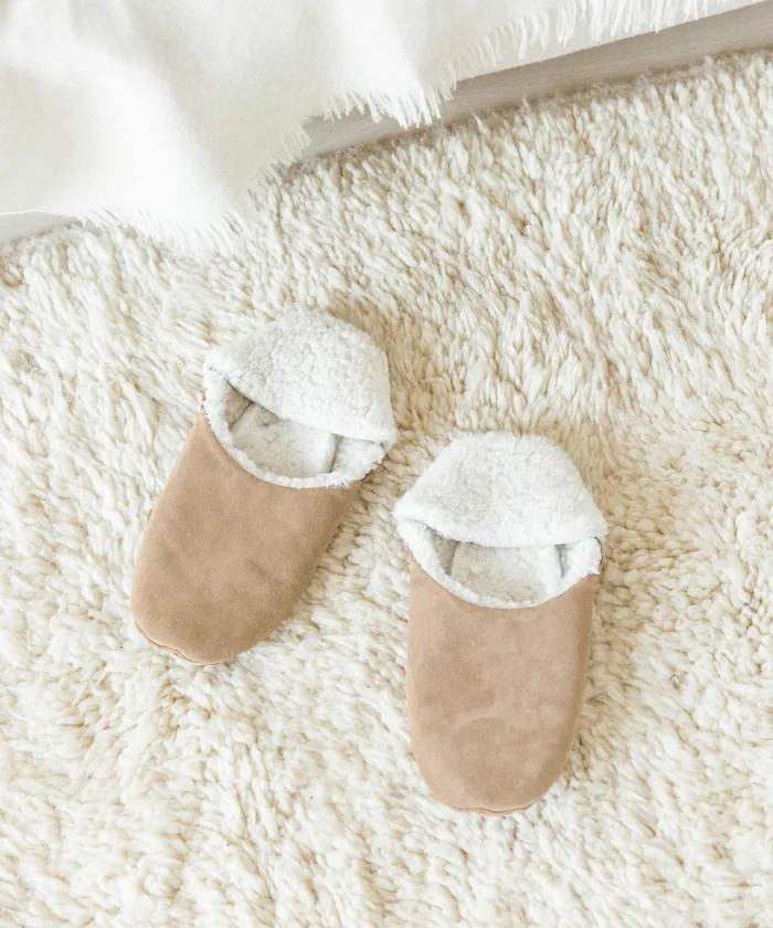 Women Jenni Kayne Slippers Suede Moroccan Slipper Taupe